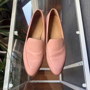 Madewell Women's Pink Leather Slip-On Loafers